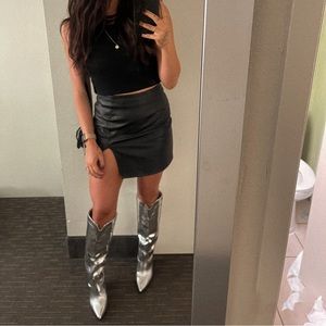 superdown Trinity Vegan Leather Mini Skirt *from REVOLVE* (Size S)